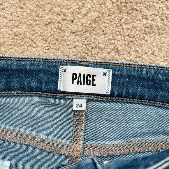Paige High Rise Cindy Straight Leg Denim Jeans Size 24 - Picture 3 of 8
